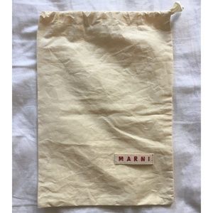 MARNI Ivory Canvas Shoe Dust Bag Sandal Heels